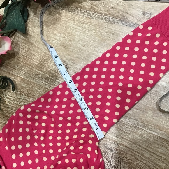 Spense Knits- Pink and Cream Polka Dot Sweater - Picture 10 of 12